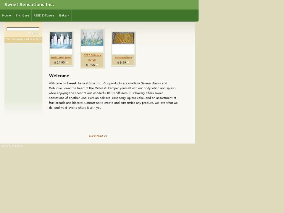 sweetsensationsinc.com shopify website screenshot