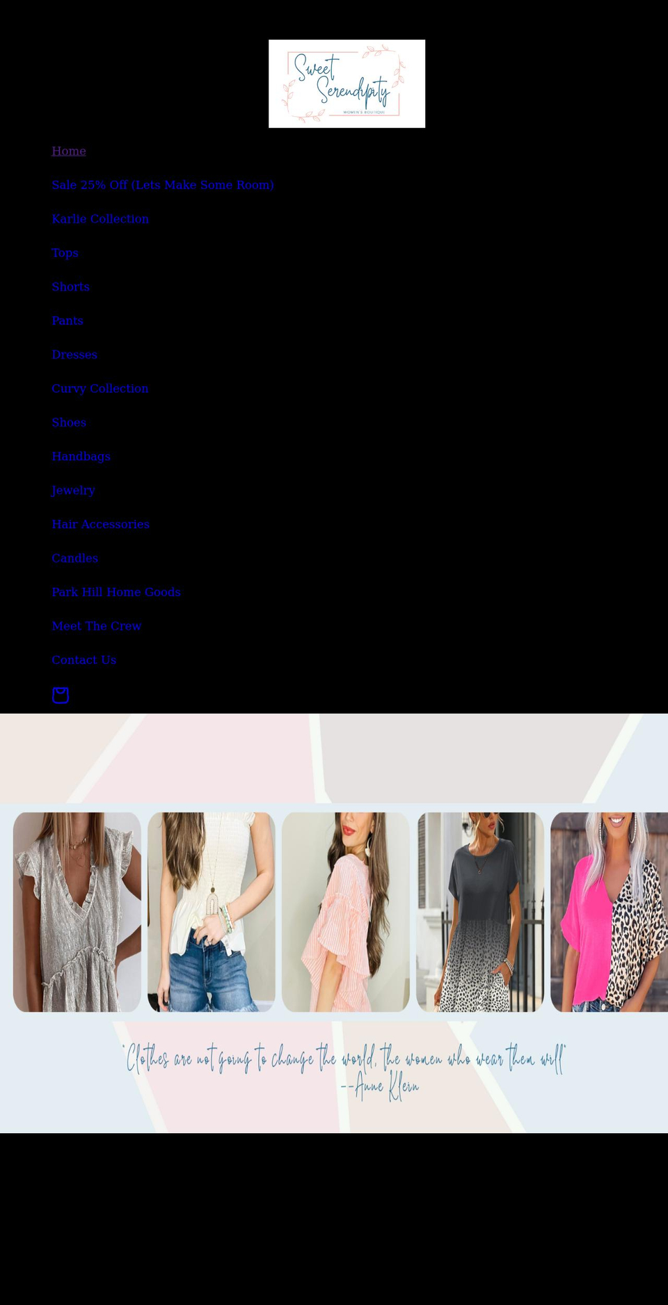 sweetserendipityshop.com shopify website screenshot