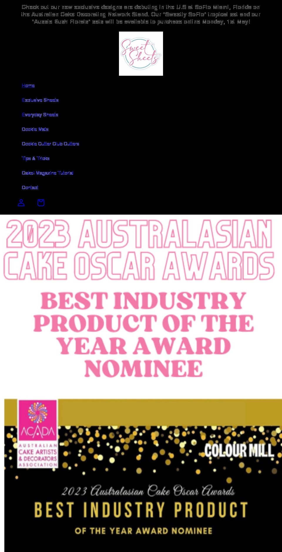 sweetsheets.com.au shopify website screenshot