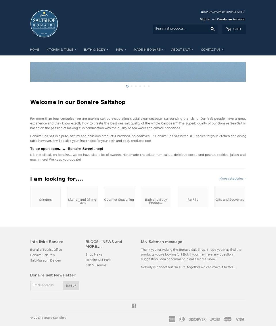 sweetshopbonaire.com shopify website screenshot