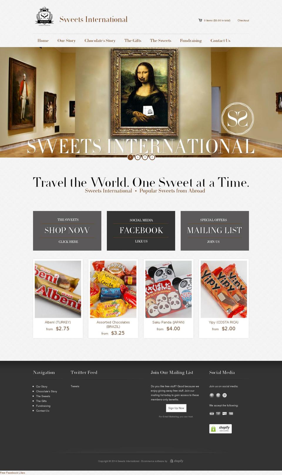 Working Shopify theme site example sweetsintl.com