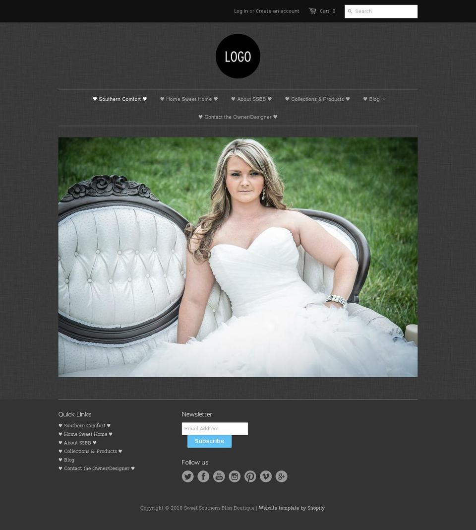sweetsouthernblissboutique.com — Shopify storefront screenshot