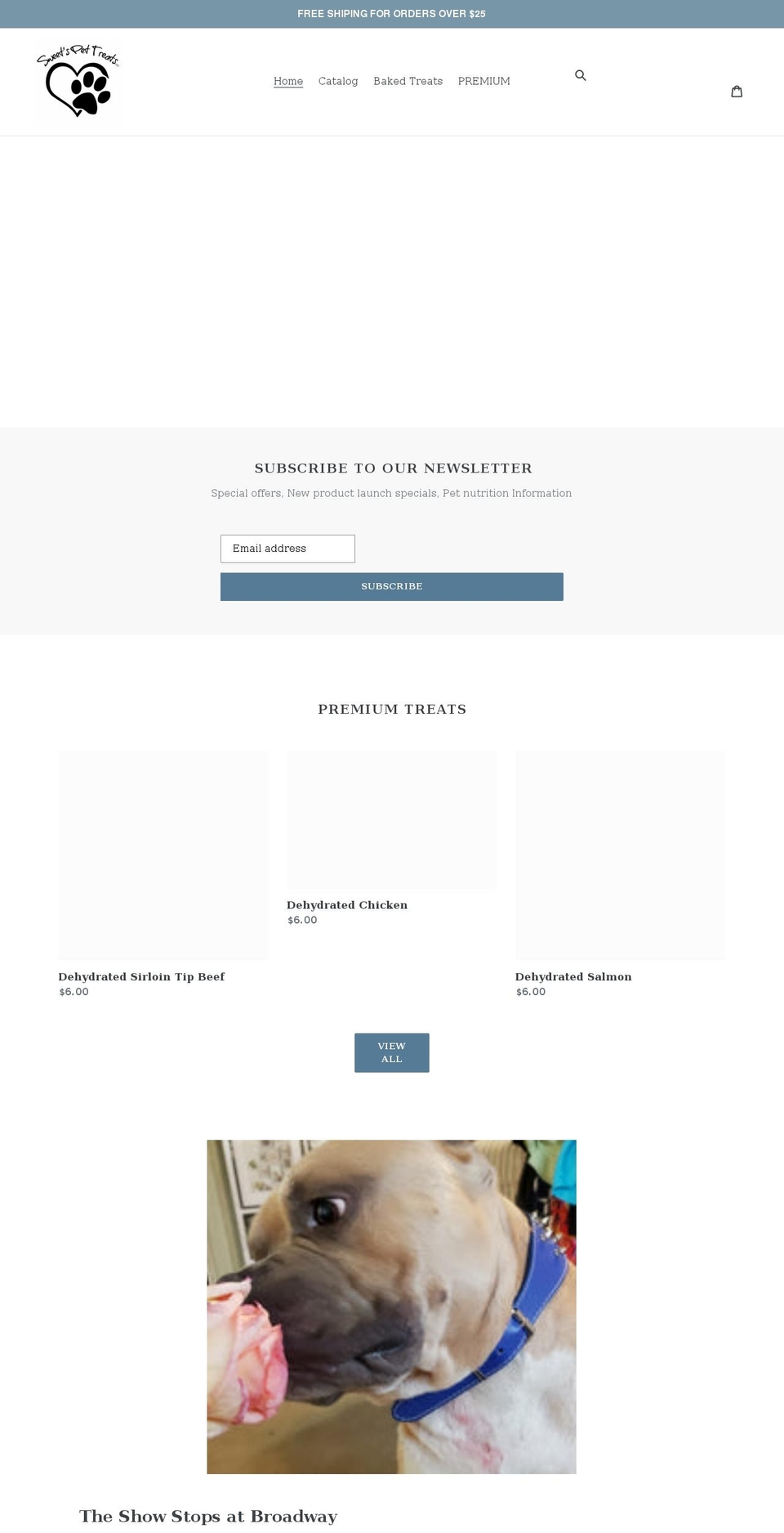 sweetspettreats.com shopify website screenshot