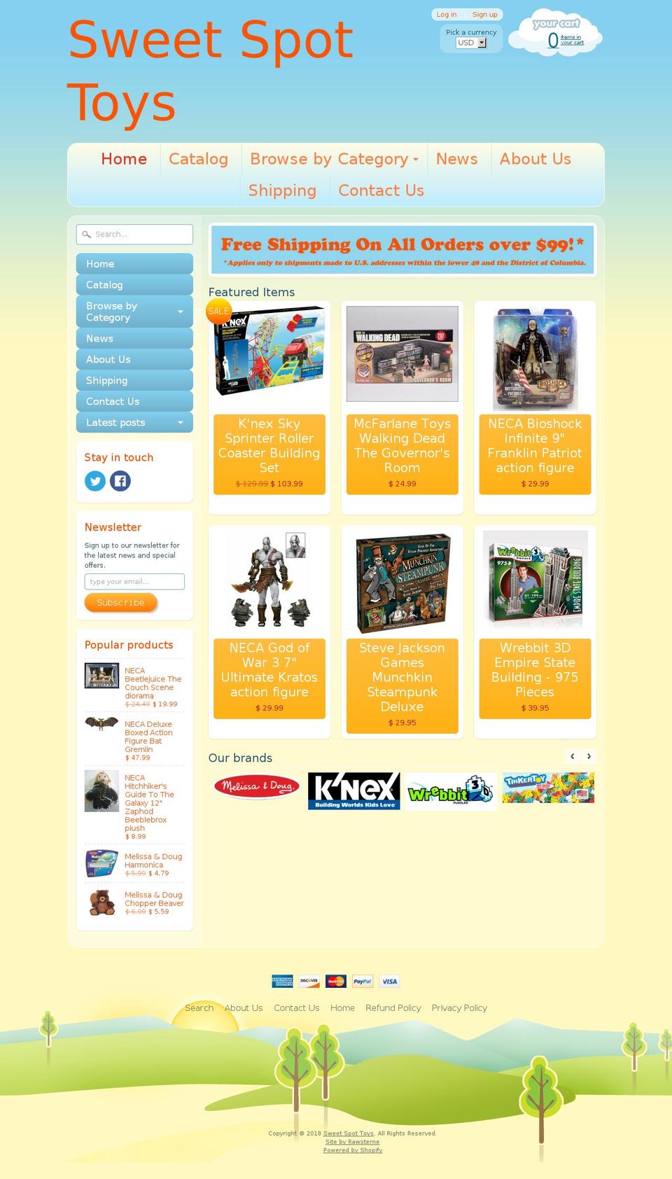 sweetspot.toys shopify website screenshot