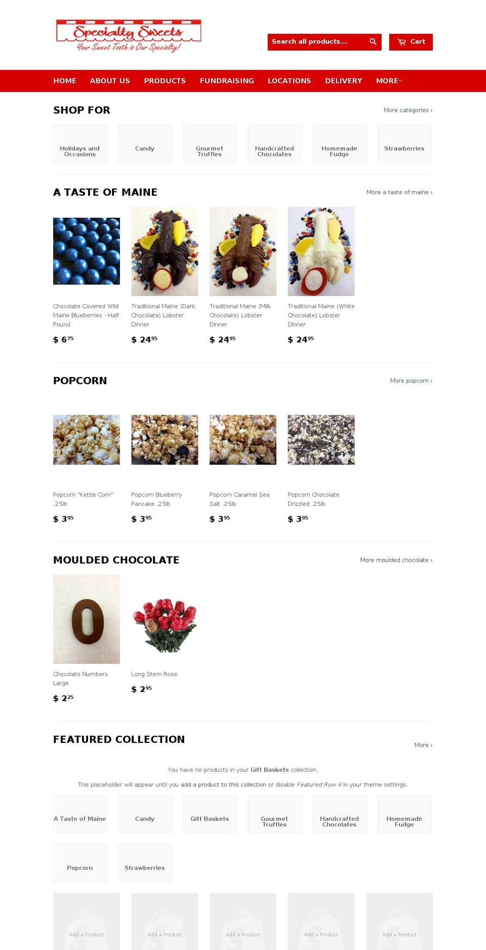 sweetstuffcandystore.com shopify website screenshot