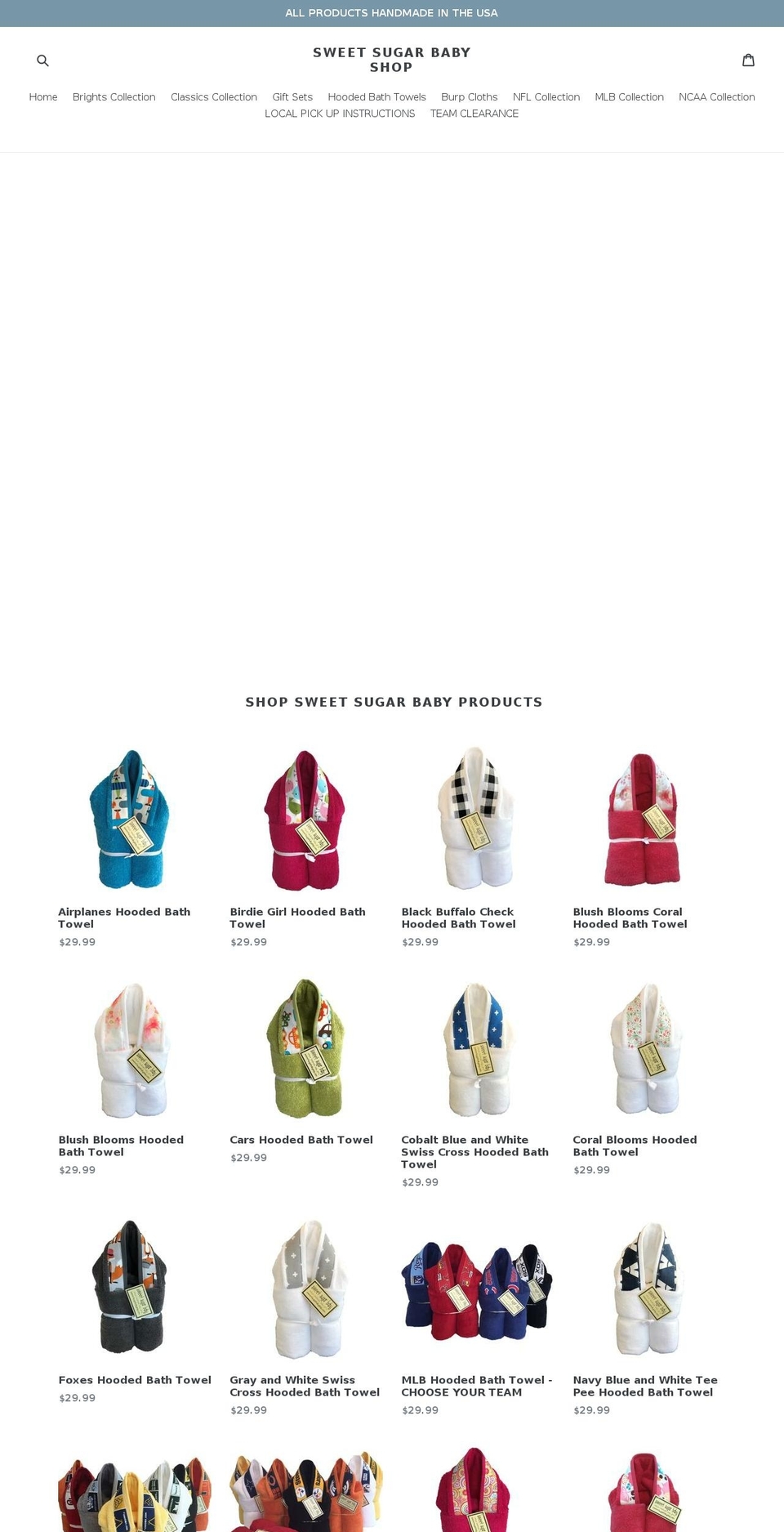 sweetsugarbabyshop.com shopify website screenshot