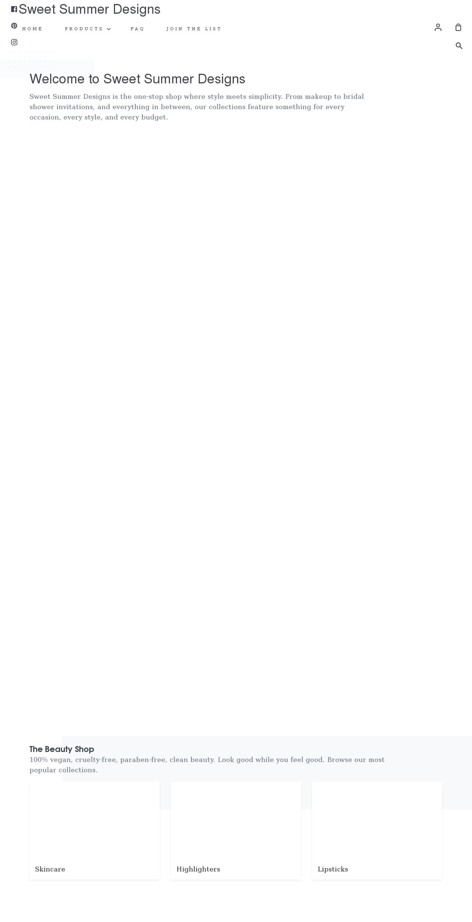 sweetsummerdesigns.com shopify website screenshot