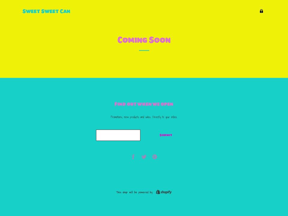 sweetsweetcan.com — Shopify storefront screenshot