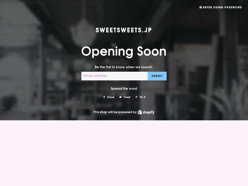 sweetsweets.jp shopify website screenshot