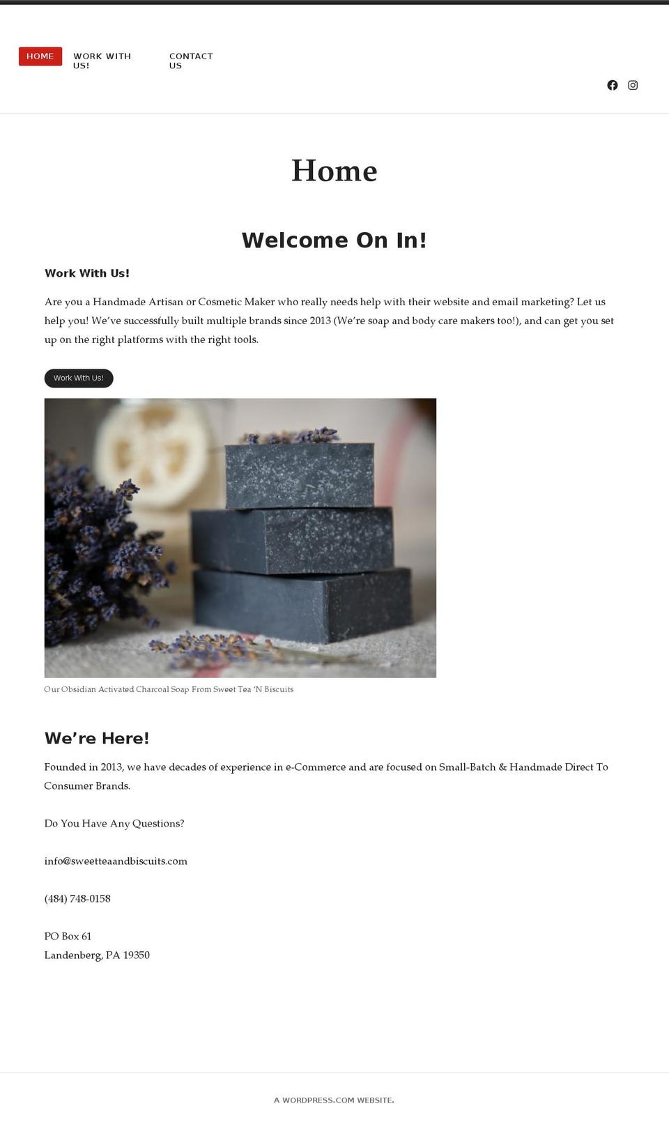 sweetteanbiscuits.com — Shopify storefront screenshot
