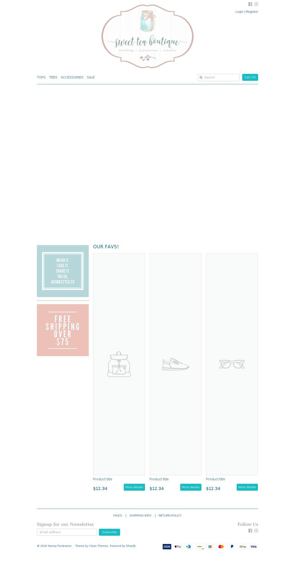 sweetteatx.com — Shopify storefront screenshot