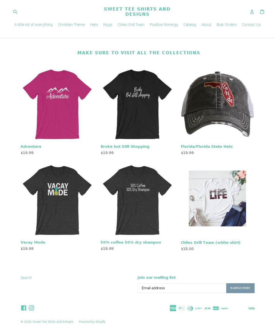 sweetteeshirts.com — Shopify storefront screenshot