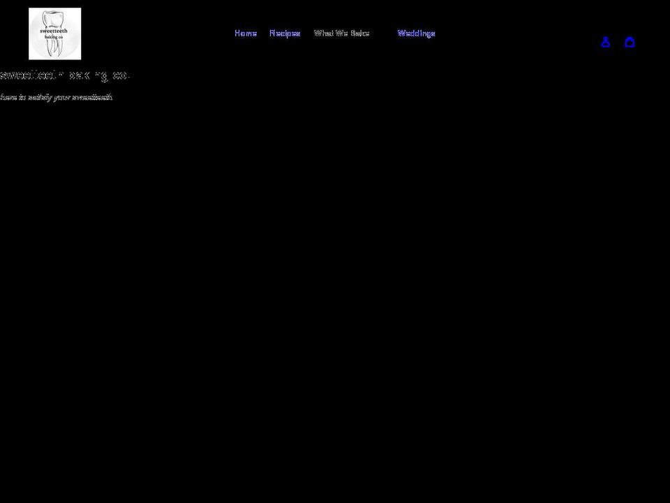 sweetteethbakingco.com shopify website screenshot