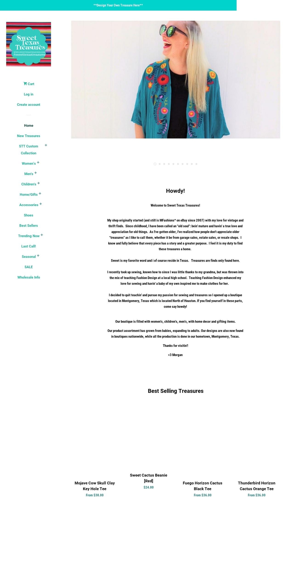 sweettexastreasures.com shopify website screenshot
