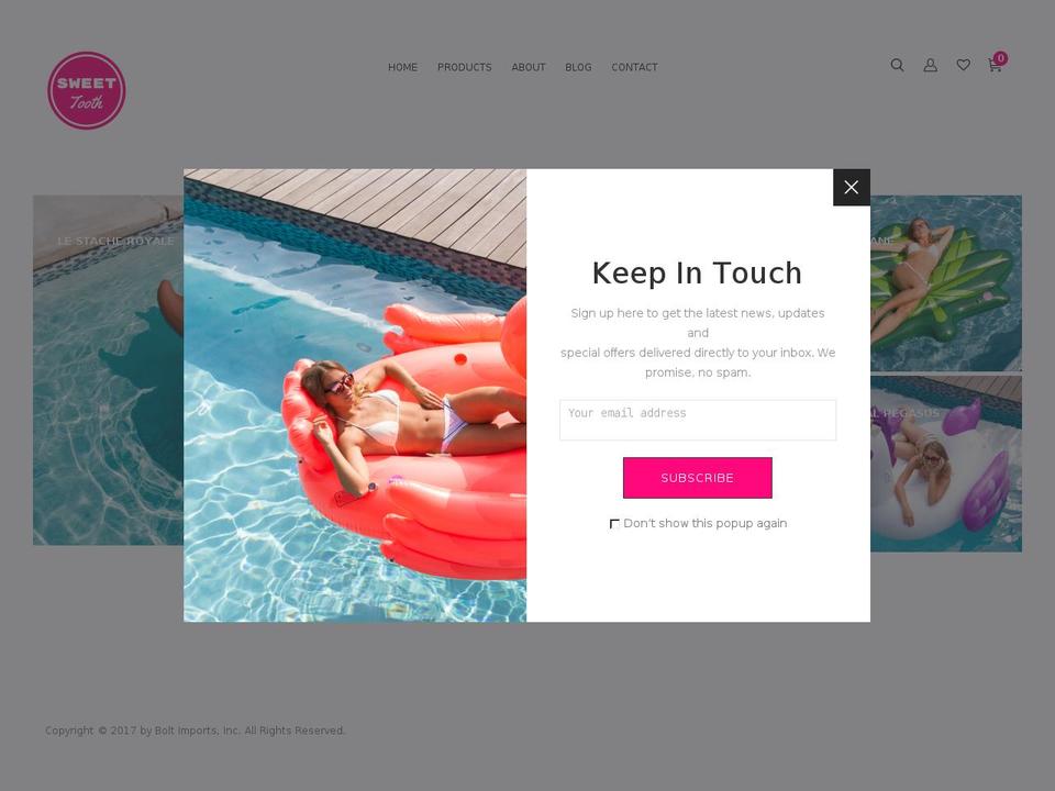 sweettoothfloats.com — Shopify storefront screenshot
