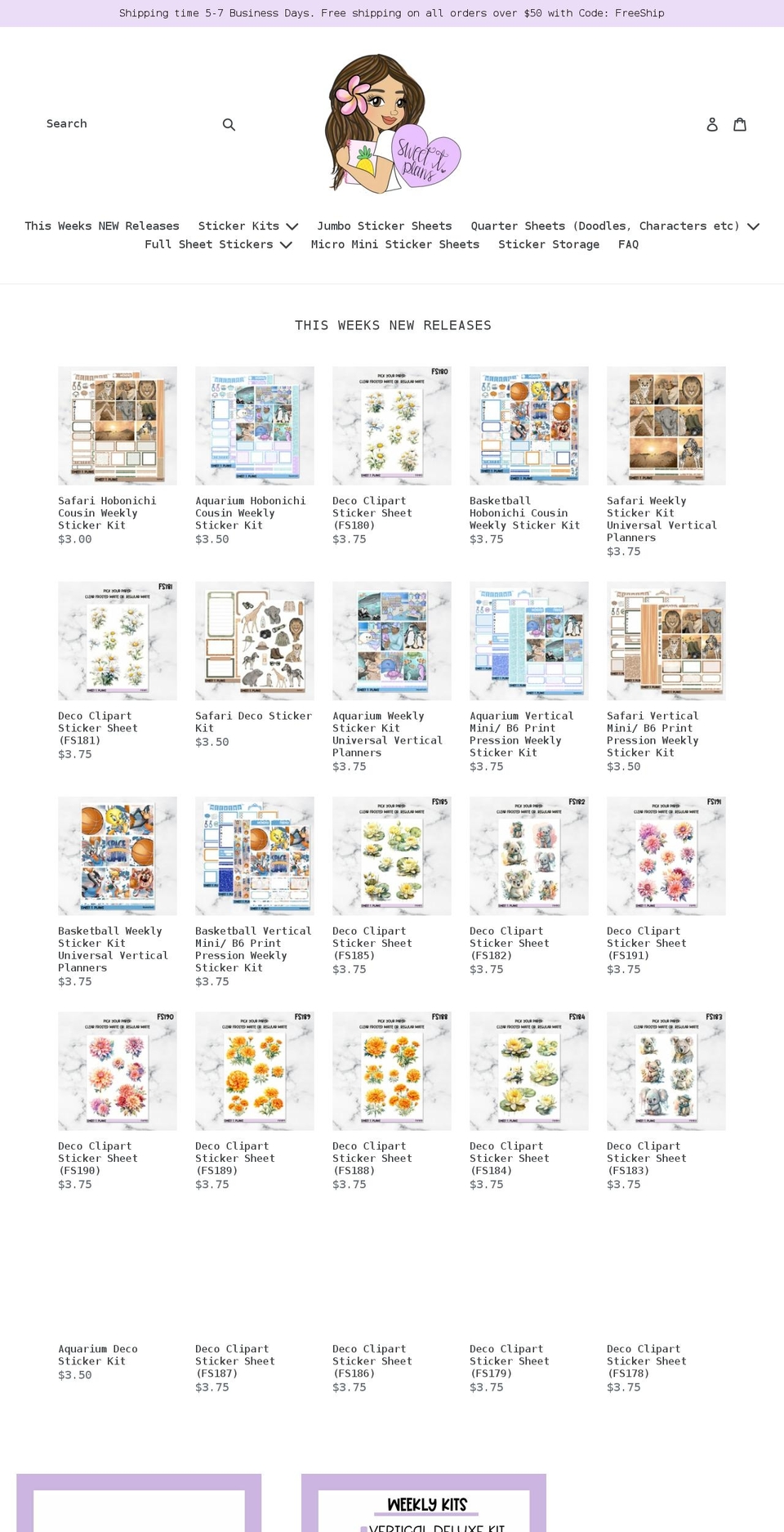 sweettplans.com — Shopify storefront screenshot