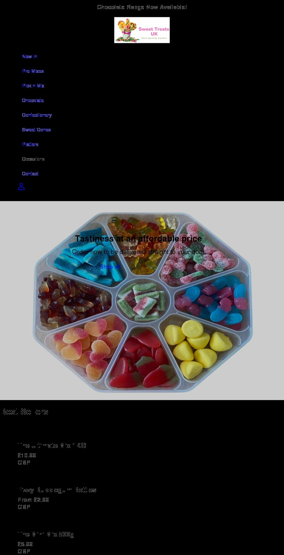 sweettreatsuk.co.uk shopify website screenshot