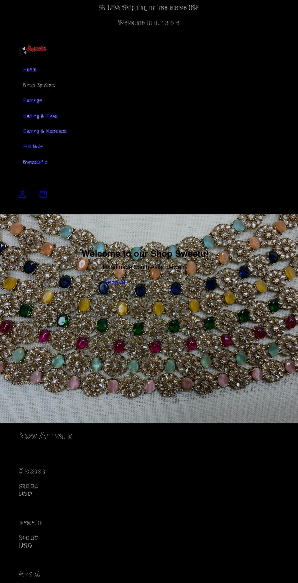 sweetushop.com shopify website screenshot