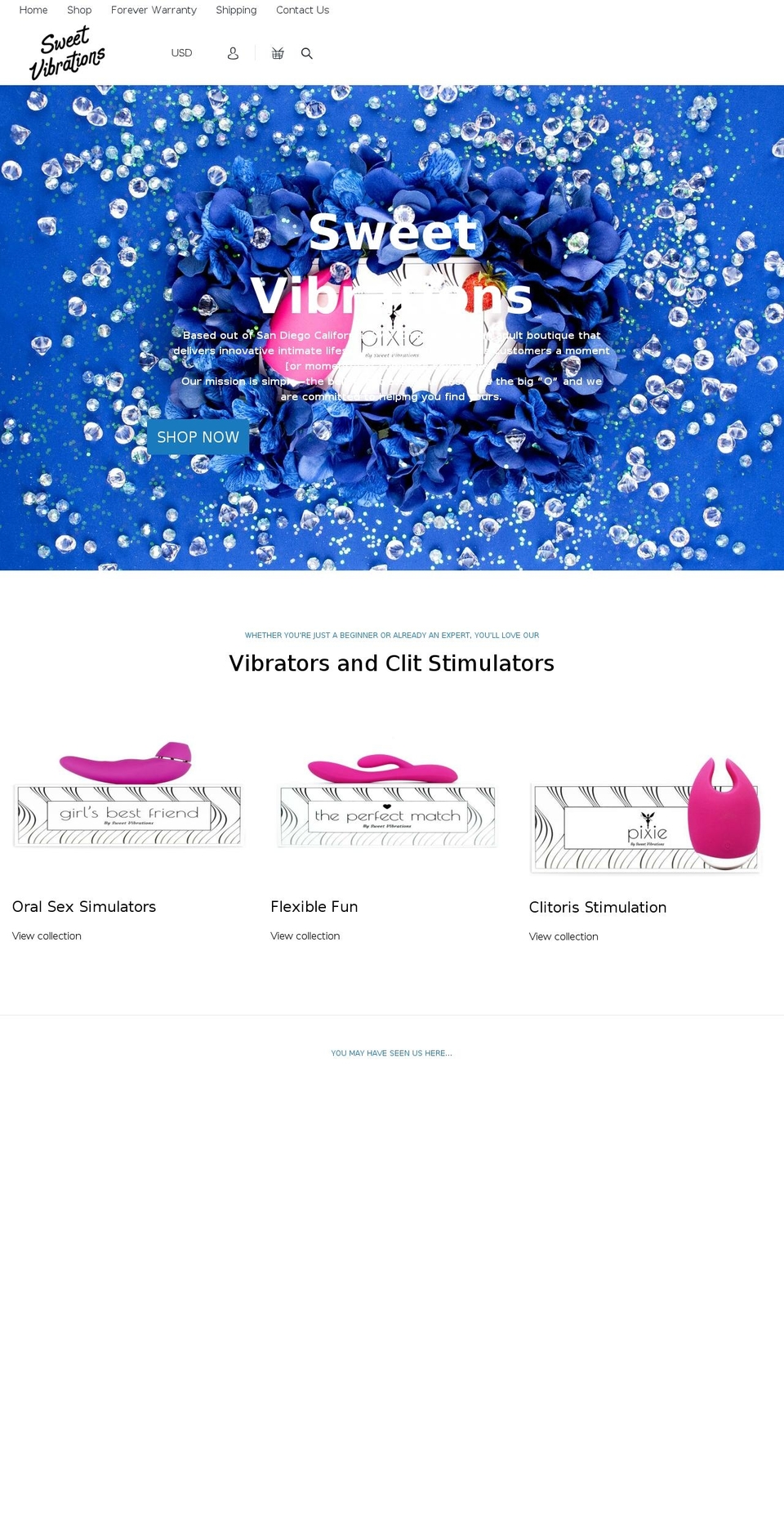 sweetvibes.toys shopify website screenshot