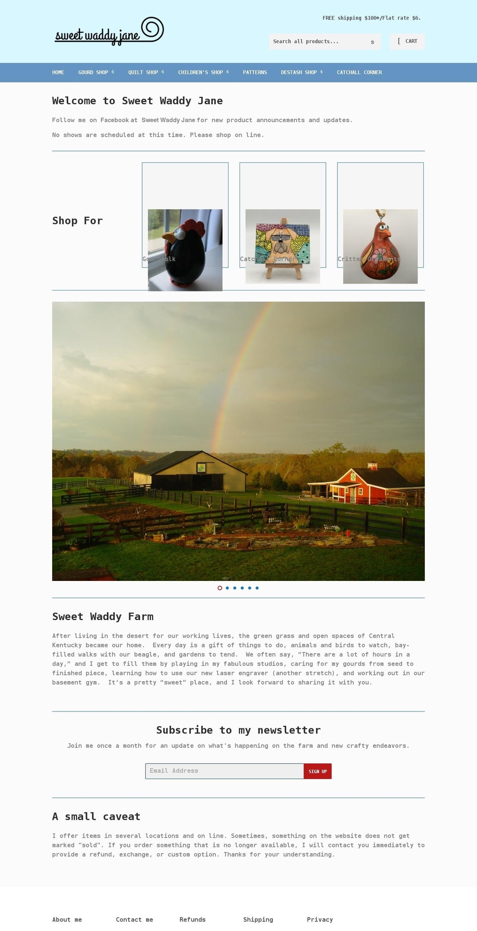 sweetwaddyjane.com shopify website screenshot