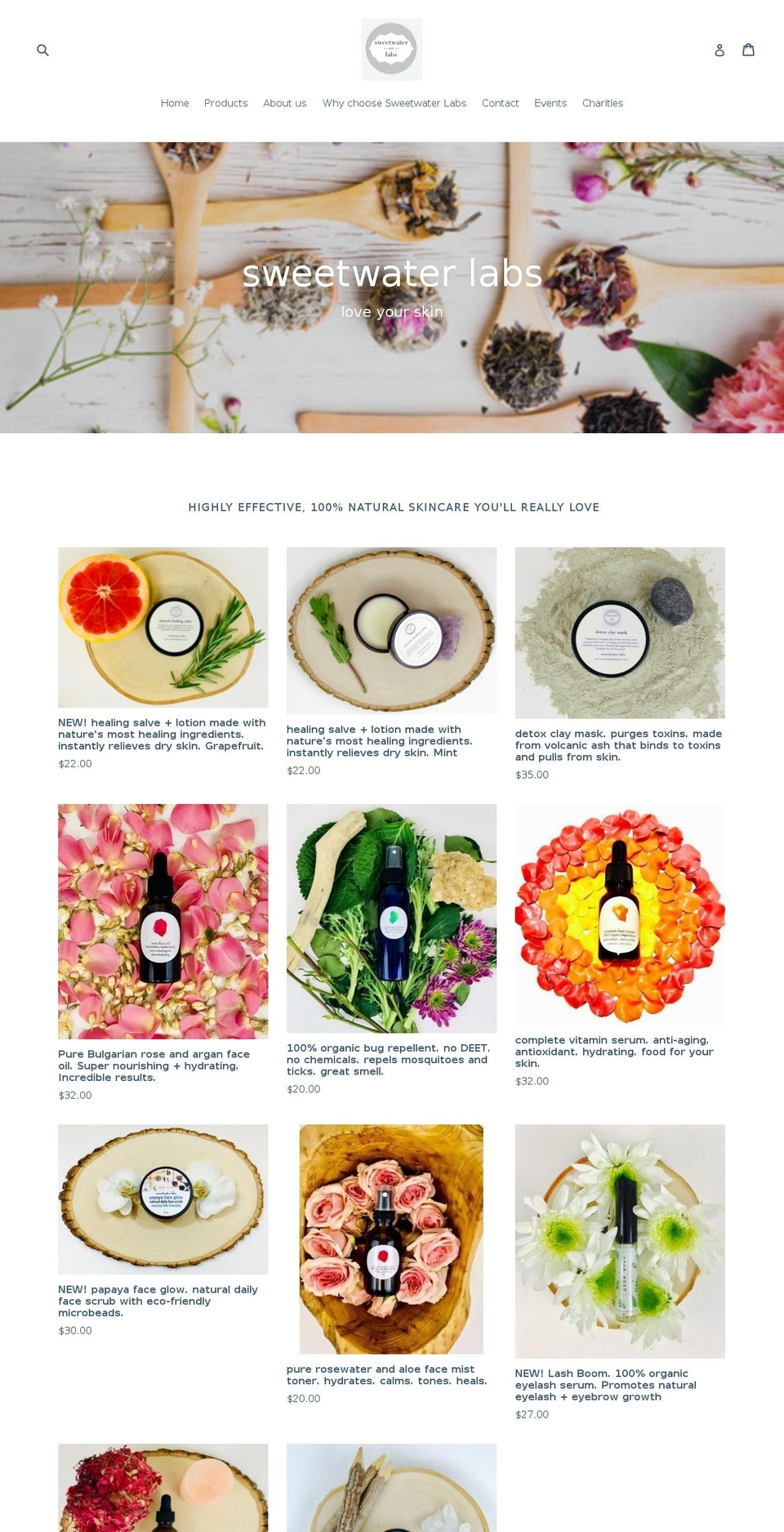 sweetwaterlabsnyc.com shopify website screenshot
