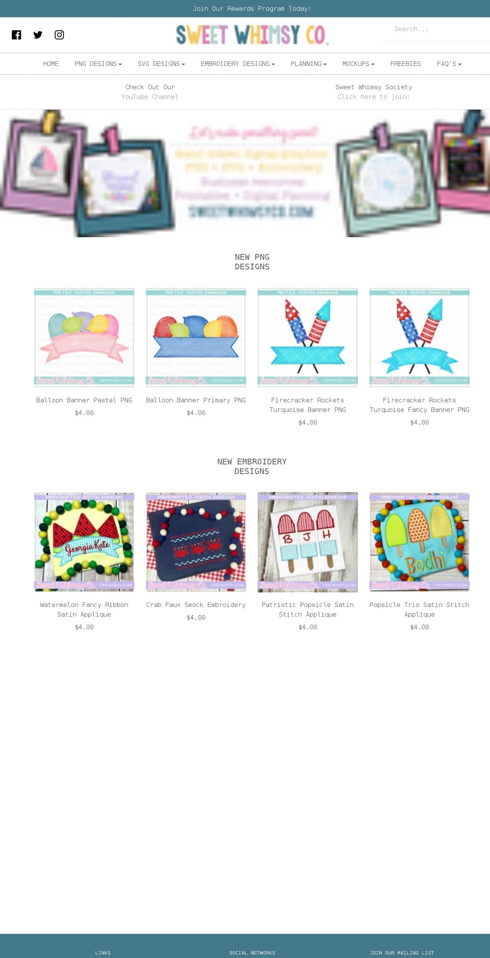 sweetwhimsyco.com shopify website screenshot