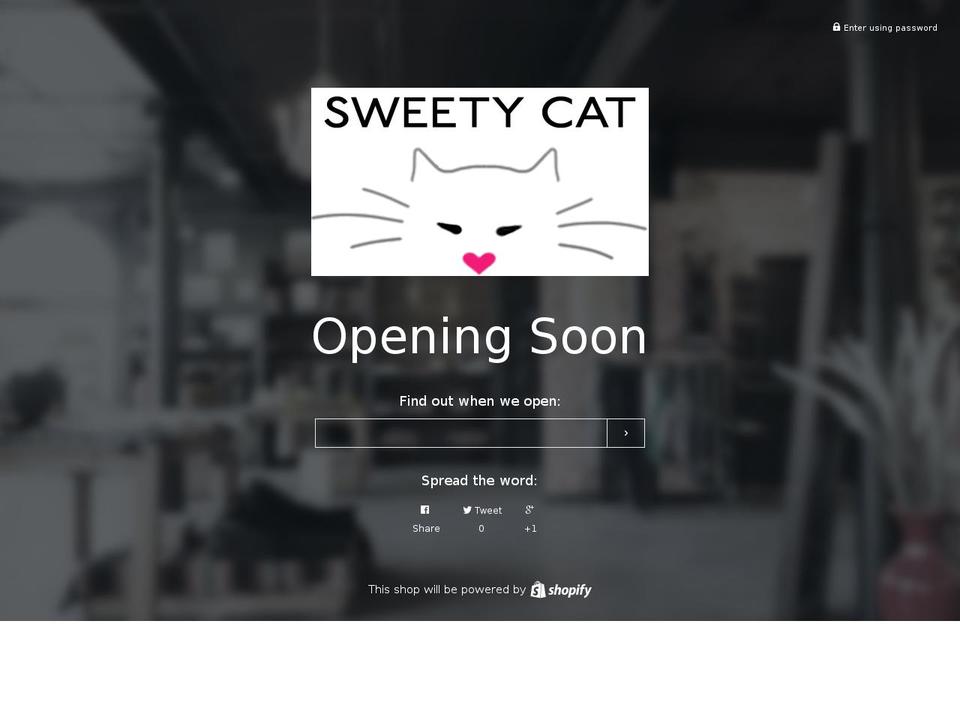 sweetycatshop.com shopify website screenshot