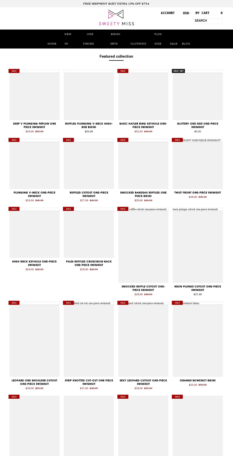 sweetymiss.com shopify website screenshot