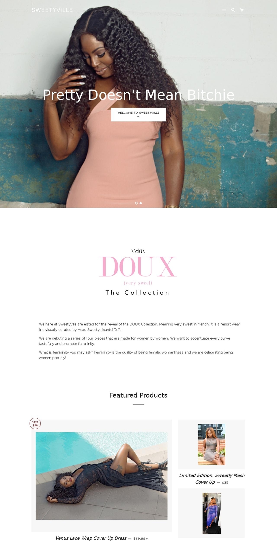 sweetyville.com — Shopify storefront screenshot