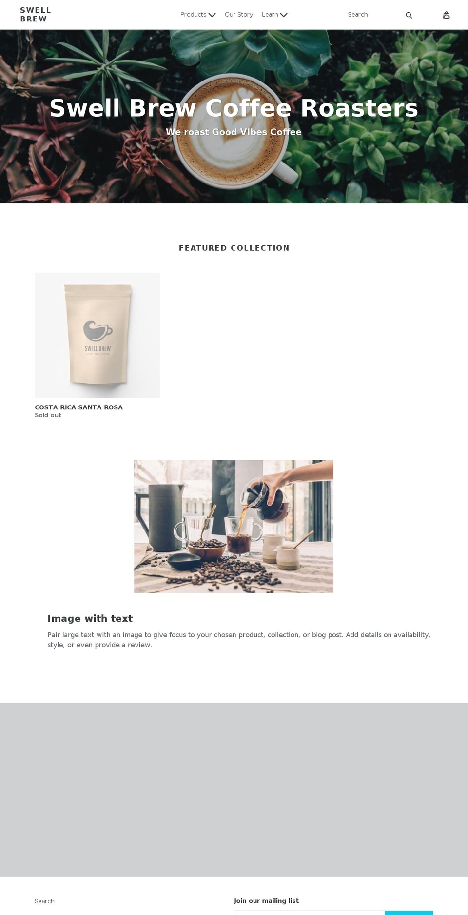 swellbrewcoffee.com — Shopify storefront screenshot