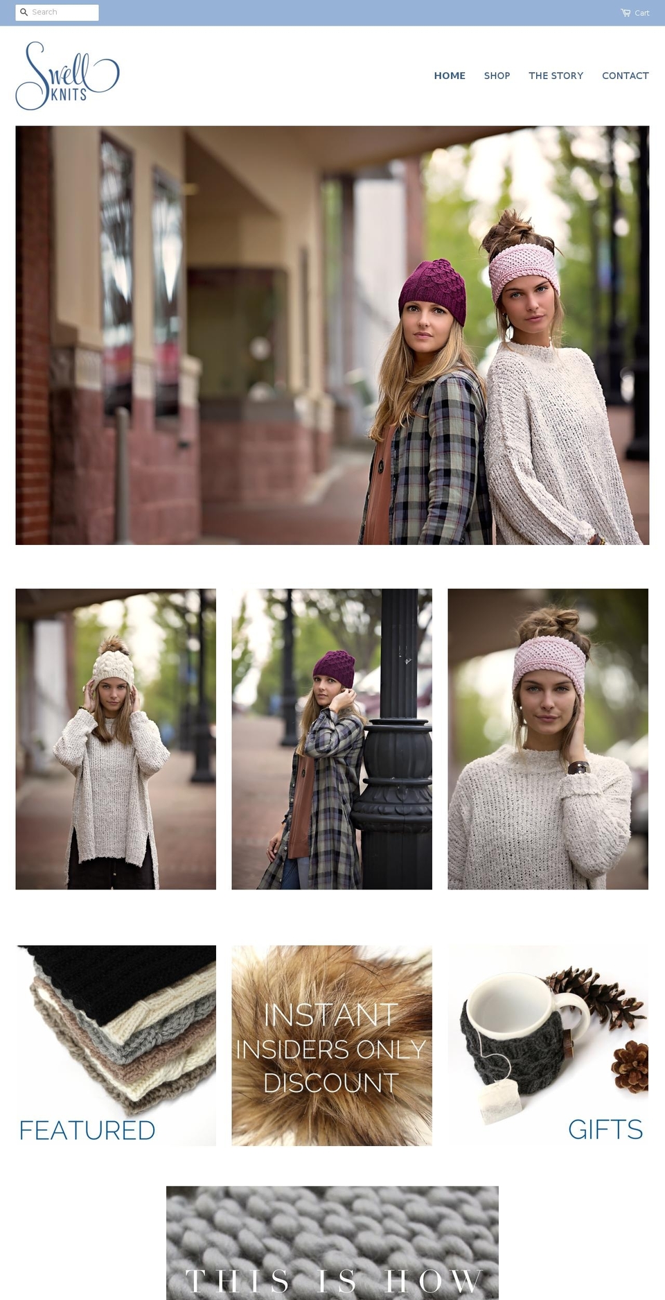 swellknits.com — Shopify storefront screenshot