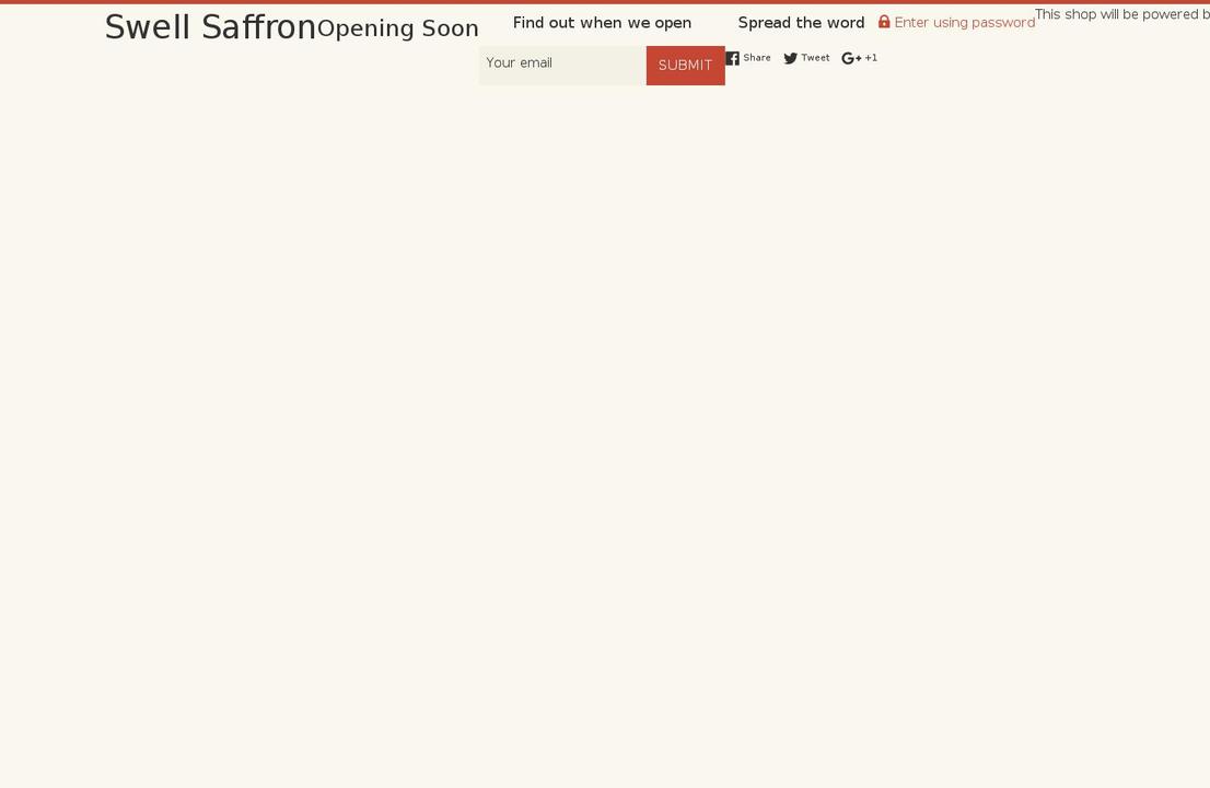 swellsaffron.com — Shopify storefront screenshot