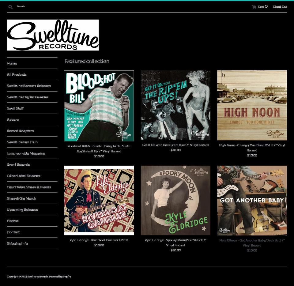 swelltune-records.myshopify.com shopify website screenshot