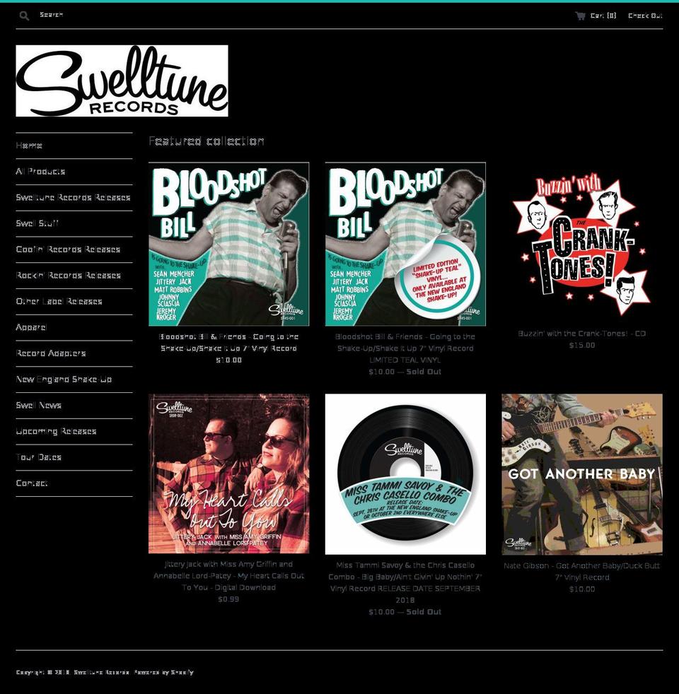 swelltunerecords.com — Shopify storefront screenshot