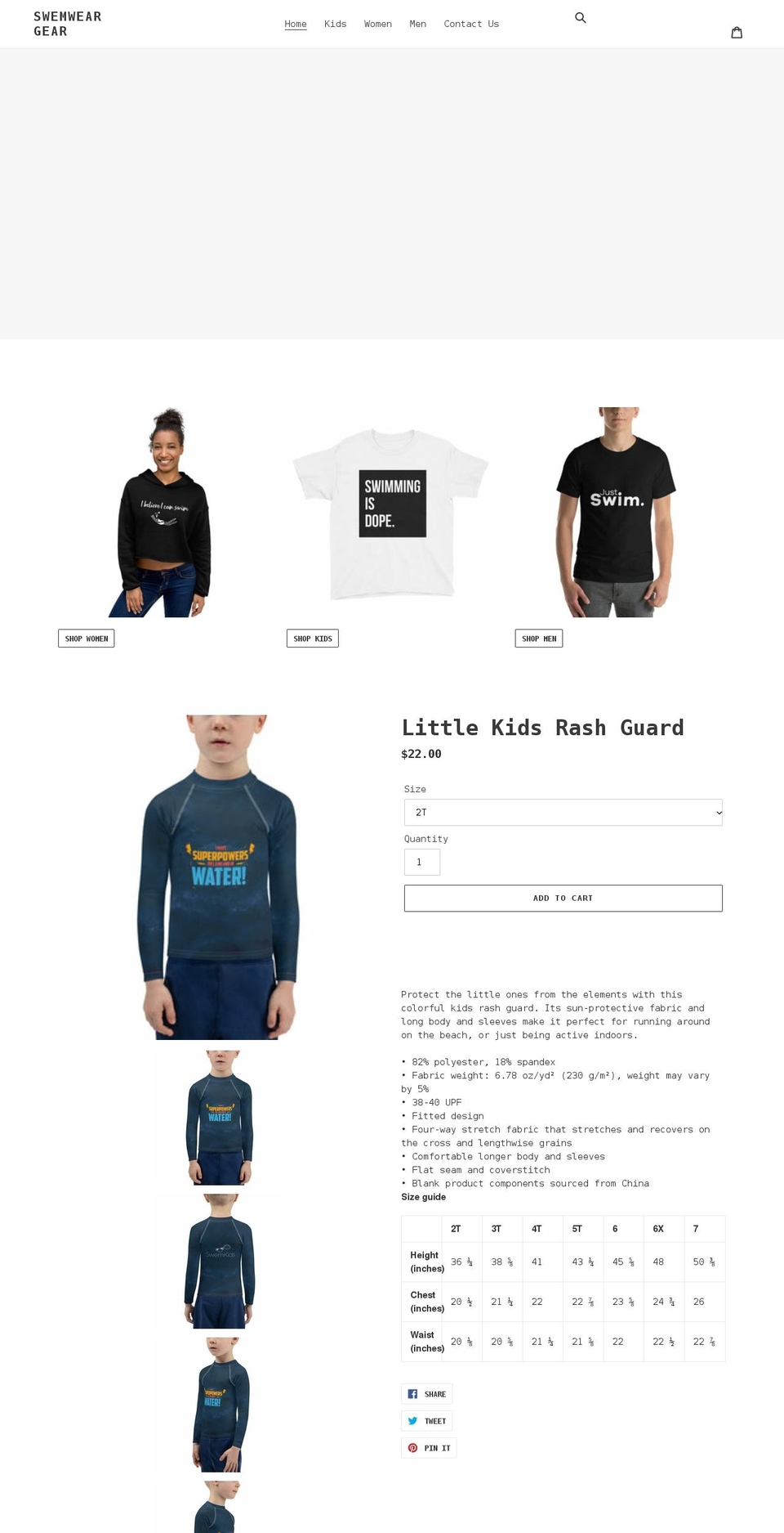 swemwear.com shopify website screenshot