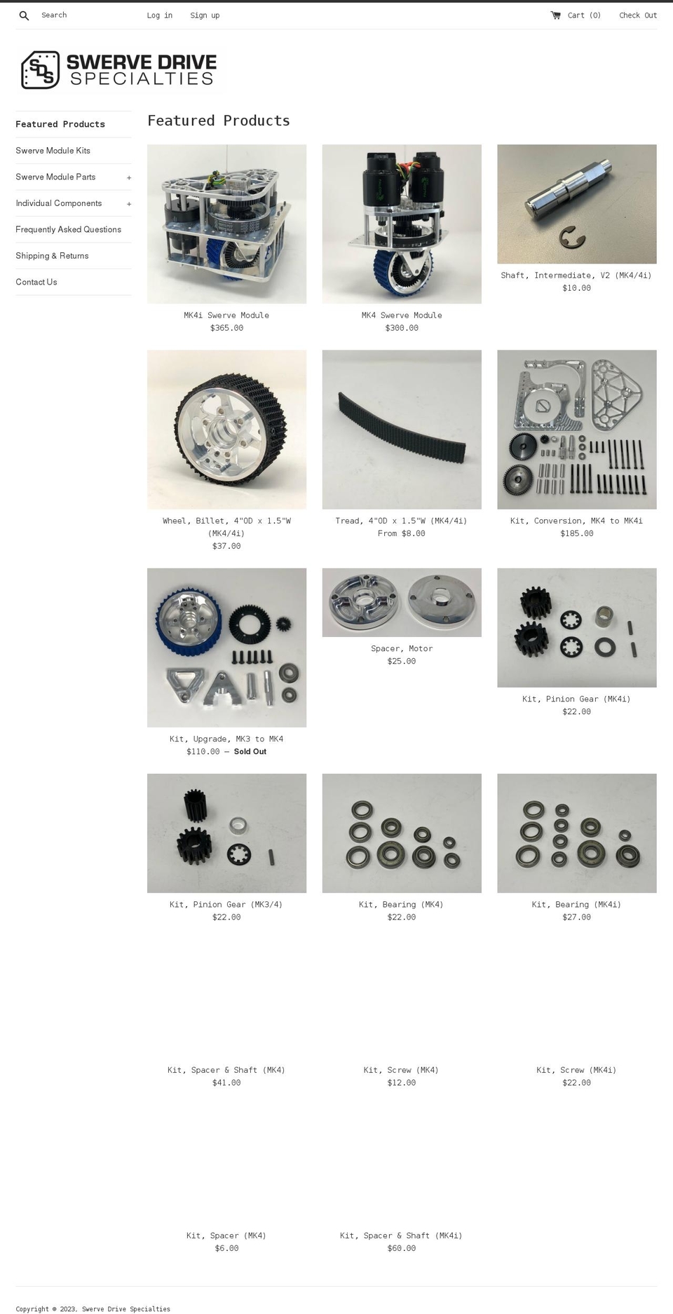 swervedrivespecialties.com shopify website screenshot