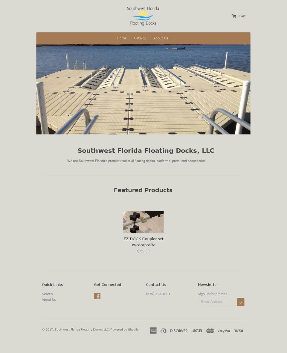 swflfloatingdocks.com shopify website screenshot
