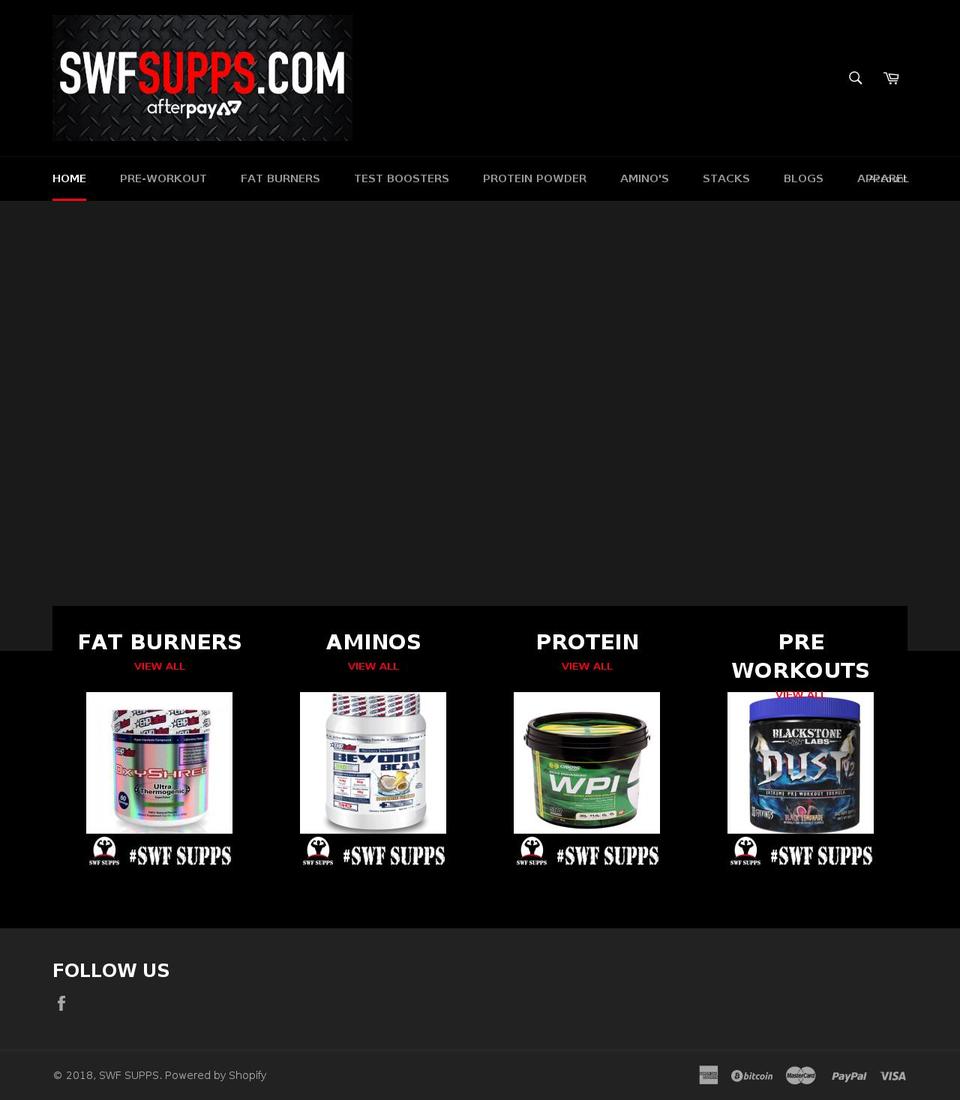swfsupps.com shopify website screenshot
