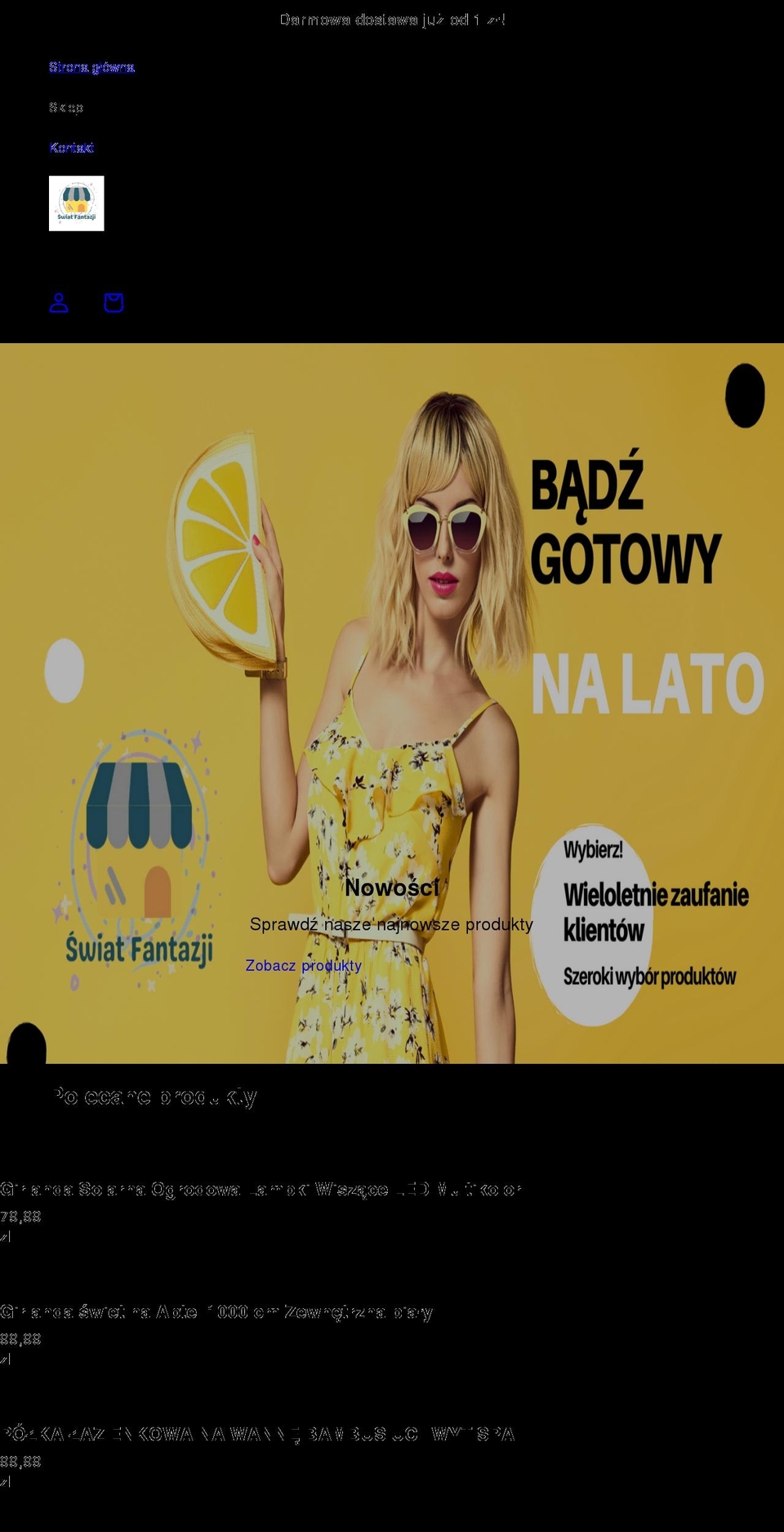 Swiat Fantazji v Shopify theme site example swiatfantazji.pl