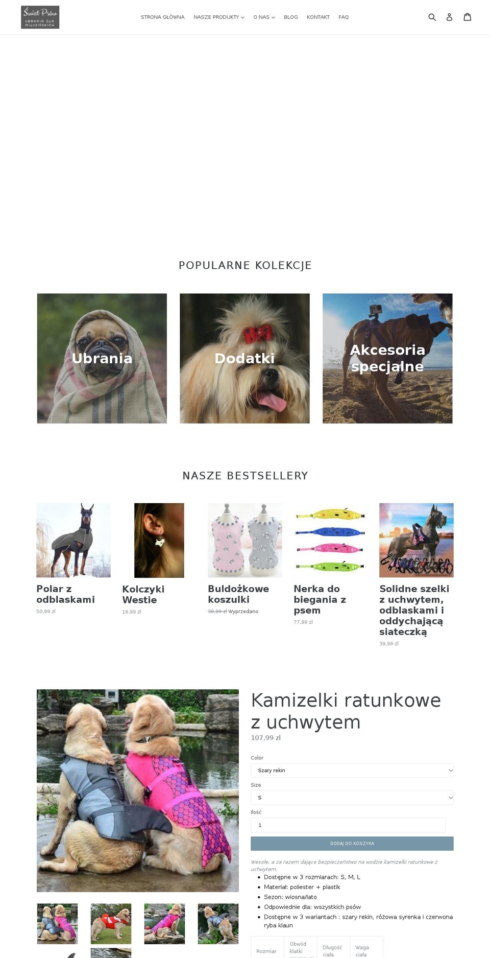 swiatpsow.com — Shopify storefront screenshot