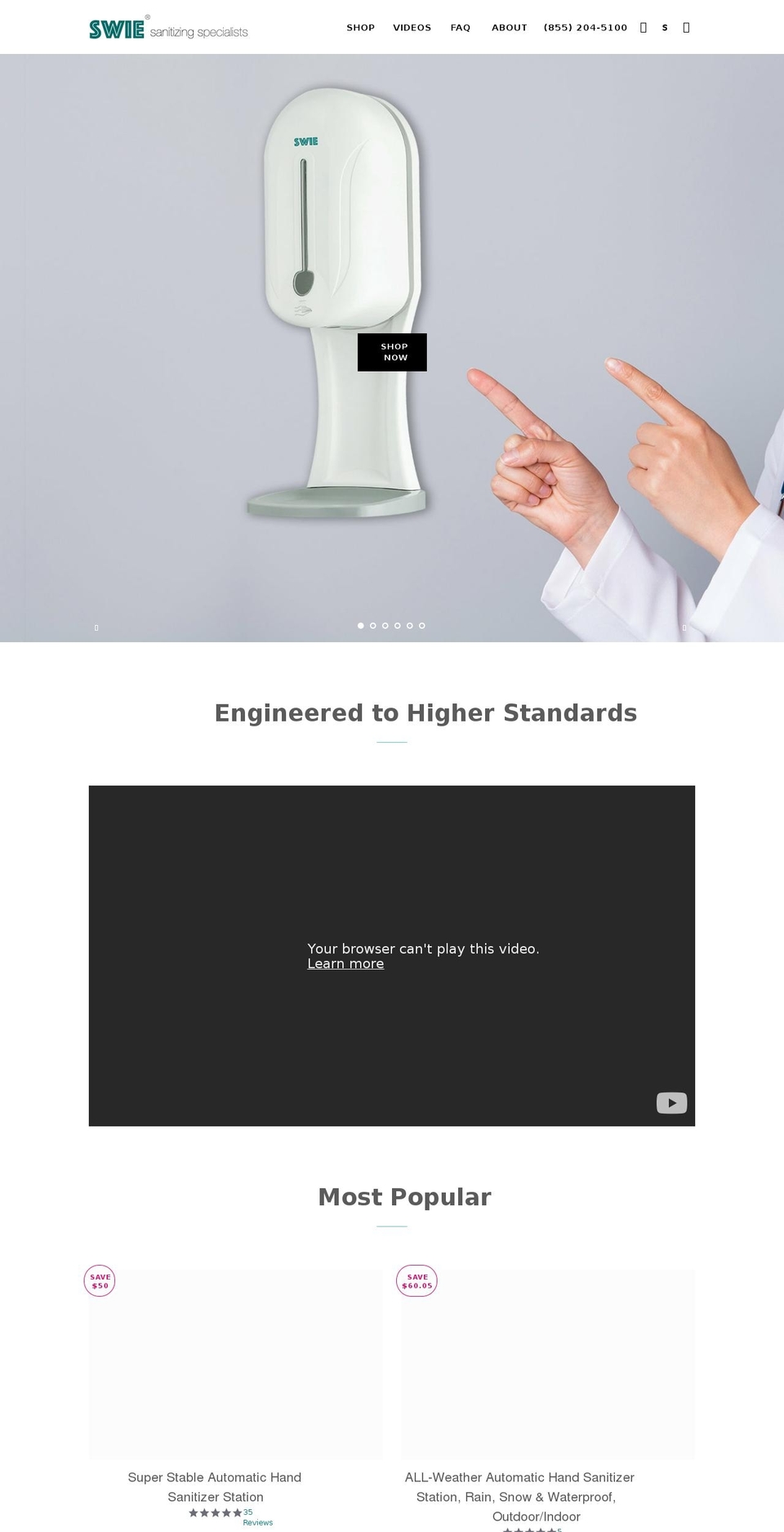 swie.com shopify website screenshot