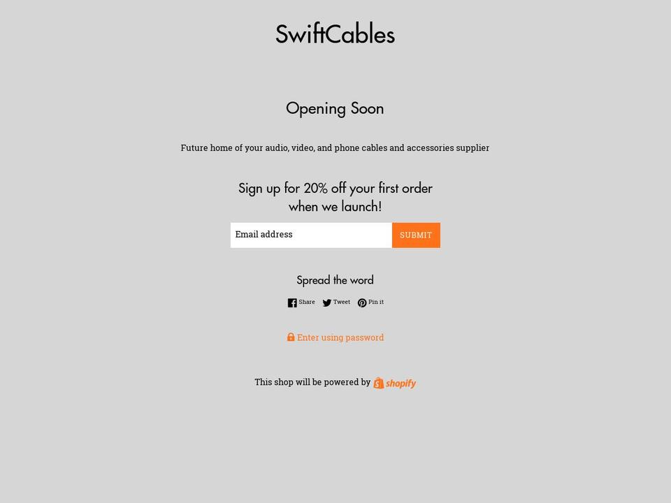 swiftcables.com — Shopify storefront screenshot