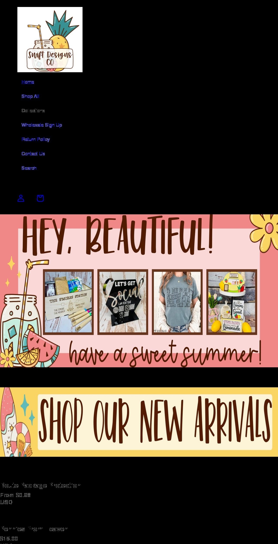 swiftdesignsco.com shopify website screenshot
