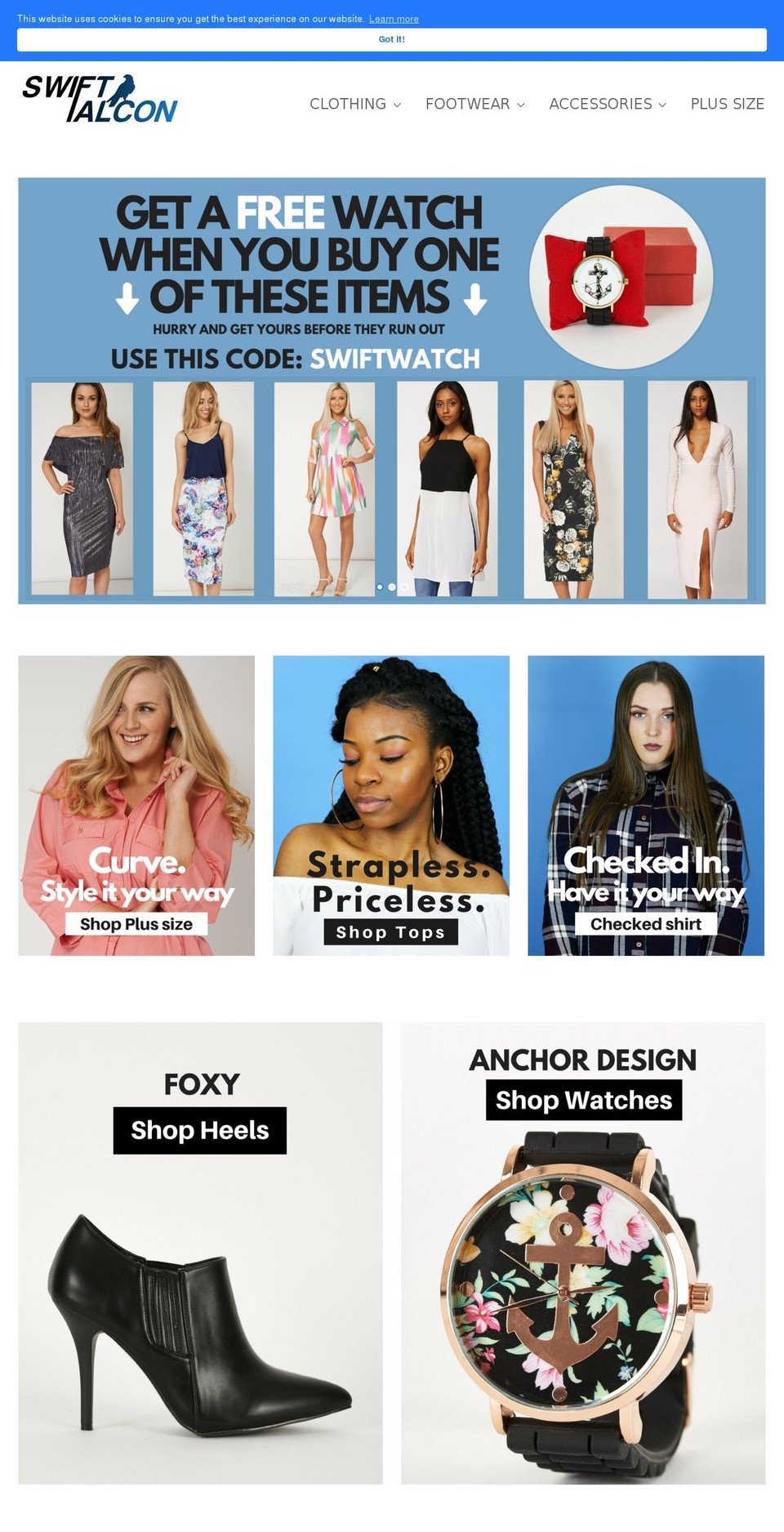 swiftfalcon.com shopify website screenshot