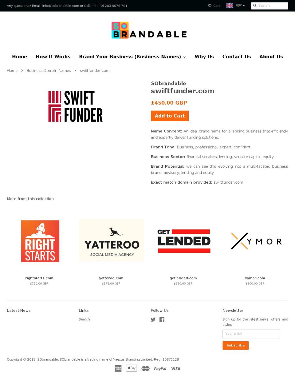 swiftfunder.com — Shopify storefront screenshot