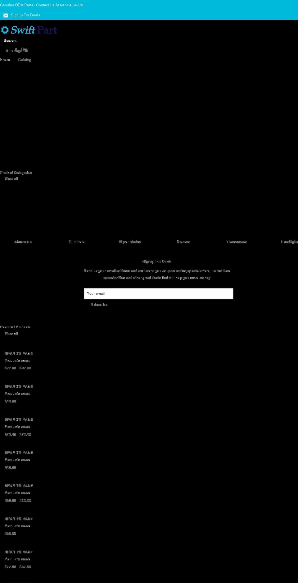 swiftpart.com shopify website screenshot