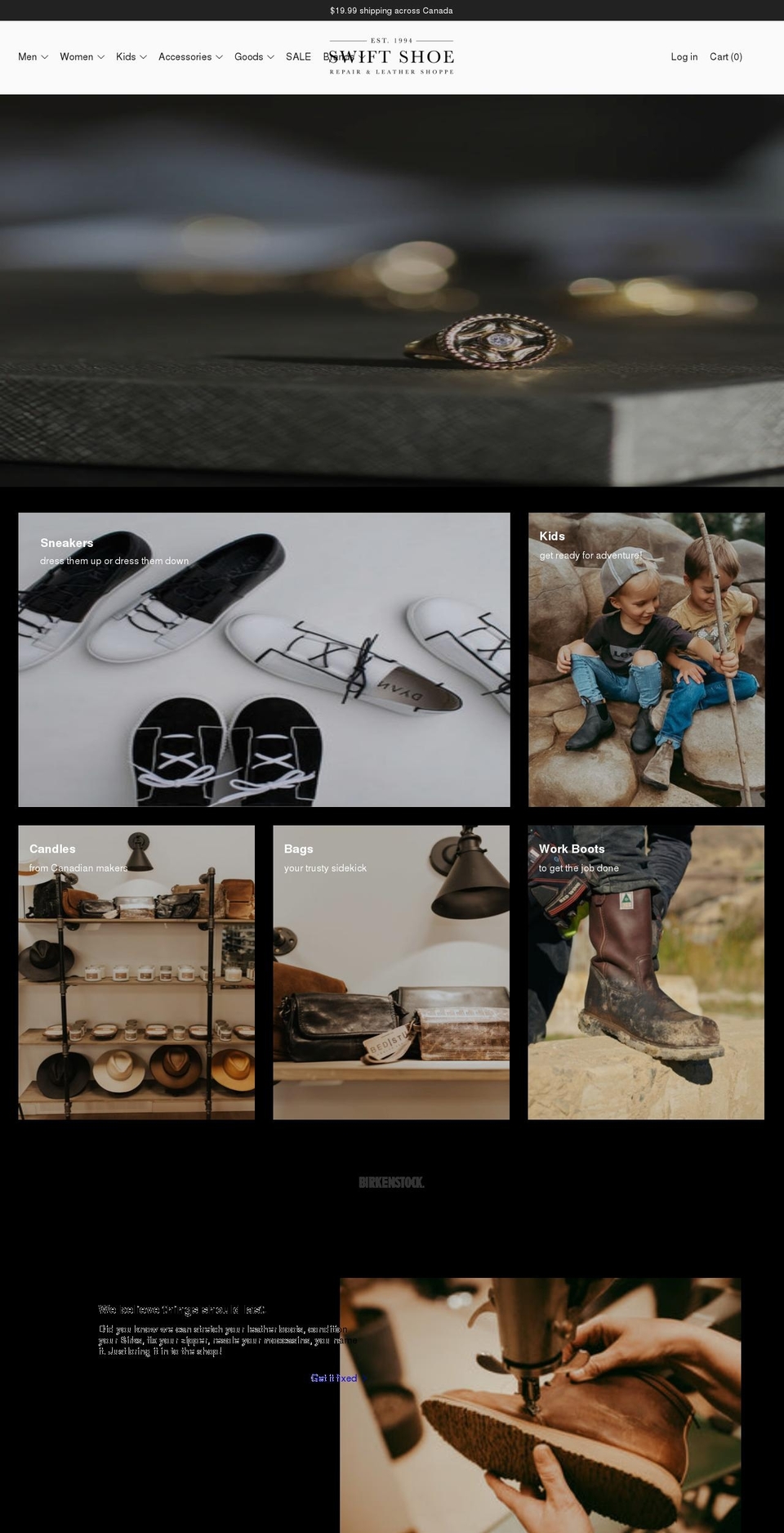 swiftshoe.com shopify website screenshot