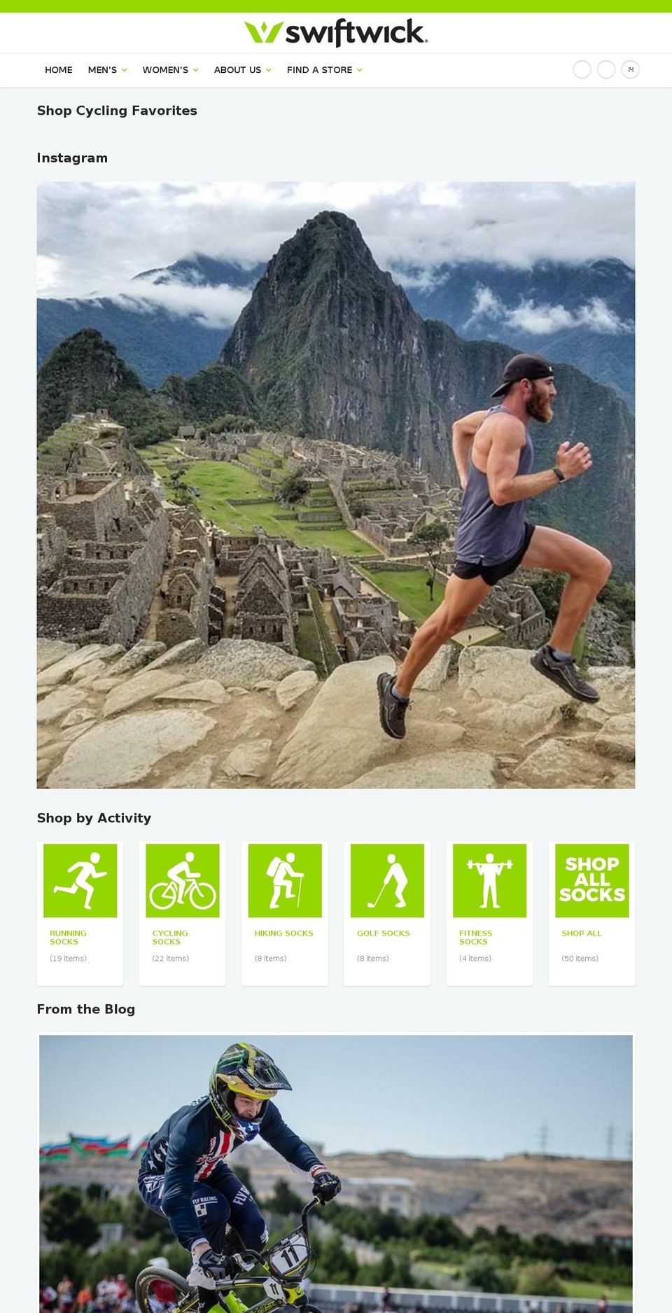 swiftwick.be shopify website screenshot