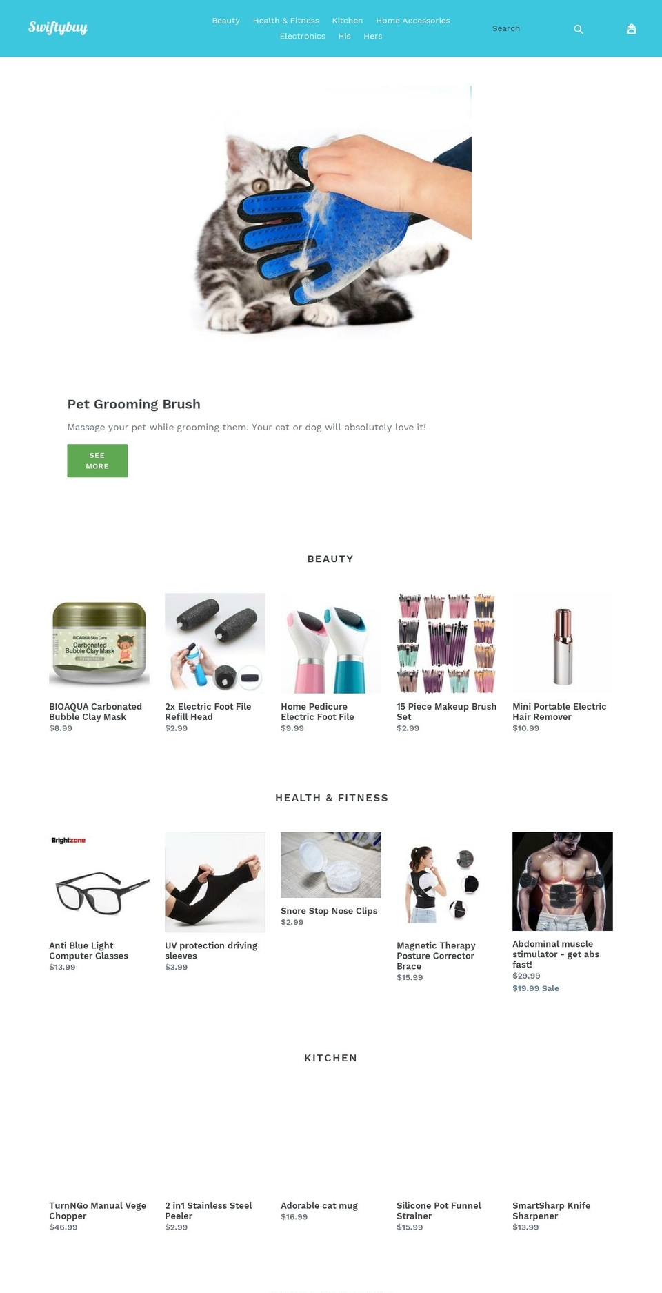 swiftybuy.com — Shopify storefront screenshot