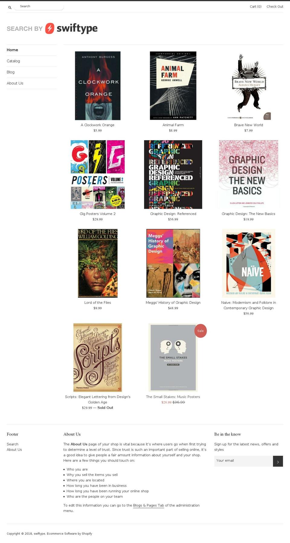 swiftype.myshopify.com shopify website screenshot